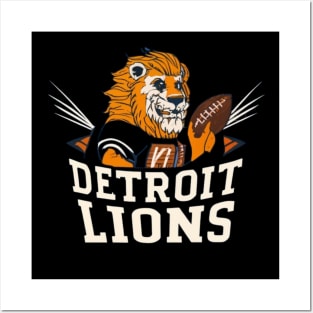 Detroit lions football vector design Posters and Art